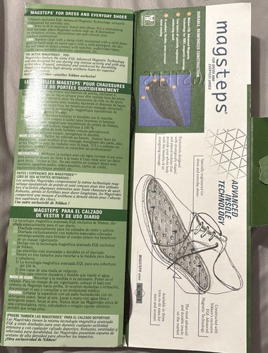Nikken Magsteps Magnetic Shoe Inserts Insoles #2021 Size Medium Uncut - Picture 3 of 5