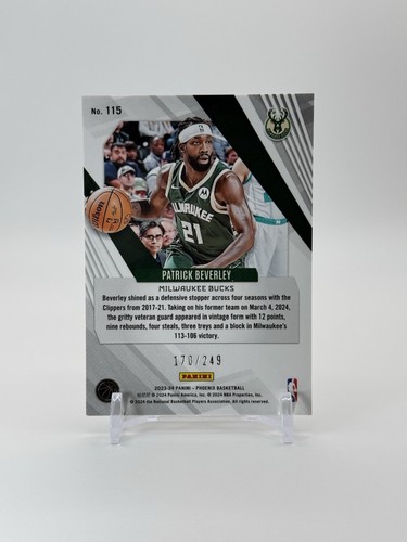 2023-24 Panini Phoenix Patrick Beverley Orange Cracked Ice #170/249 No.115 - Picture 2 of 3