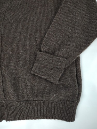 Lost & Found 100% Cashmere Cuff Cardigan V Neck Brown Pockets Made in Italy $595 - Picture 7 of 12
