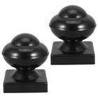  2 Stück eiserne Torpfostenabdeckungen für Zäune – Dekorative Pfostenkappen für