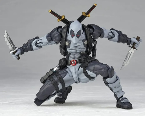 Revoltech Amazing Yamaguchi Deadpool Ver. 2.5 X-Force Colour White Kaiyodo - Picture 13 of 14