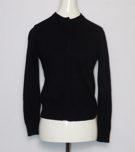 Vintage 1960er Damen EVAN PICONE schwarz Angora Kaninchen Lammwolle Cardigan Pullover Gr. L - Bild 1 von 8