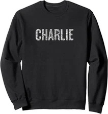 Charlie Name Text - Kirk Charlie Name Unisex Crewneck Sweatshirt