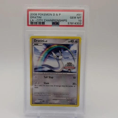Legends Awakened 91 Dratini City Championships card PSA 10