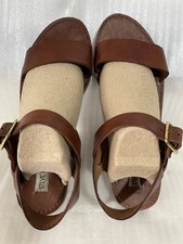 Women Steve Madden BEST II Leather Sandals 9M Buckle Brown Boho Open Toe Outdoor