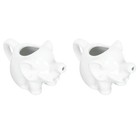 2 Pack Milk Jug Ceramic Cartoon Cow Shape Creamer Pitcher Frother