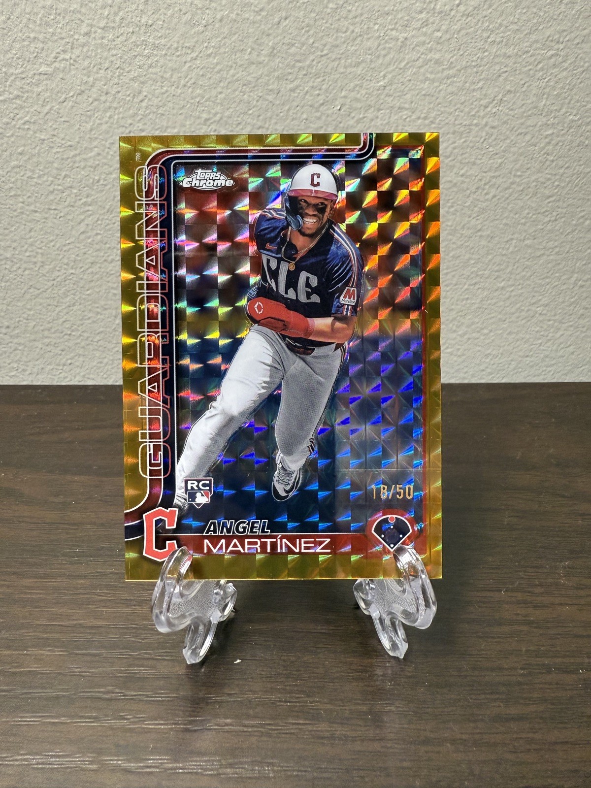 2025 Topps Chrome Angel Martinez Gold Geometric Refractor /50 RC Guardians 