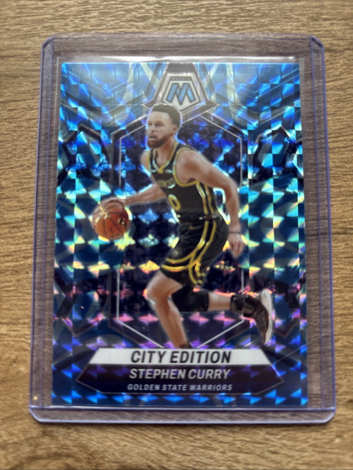 2023-24 Panini Mosaic - City Edition Stephen Curry #276 Reactive Blue Mosaic  