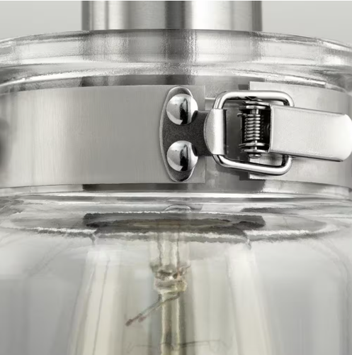 Progress Lighting 21-5/8 in. 3-Light Brushed Nickel Clear Glass Vanity Light 🔷 - Picture 14 of 17