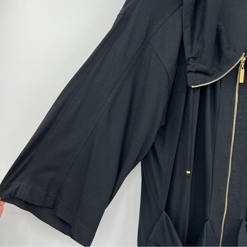 St. John SPA Black Lightweight Jacket Size M Casual Lounge Leisure - Picture 2 of 9