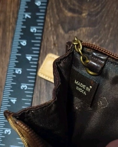 Monedero Coach de Colección Monograma Doble C Logo Lona Cremallera Cartera con 2 Dijes para Llaves!👜 - Imagen 9 de 10