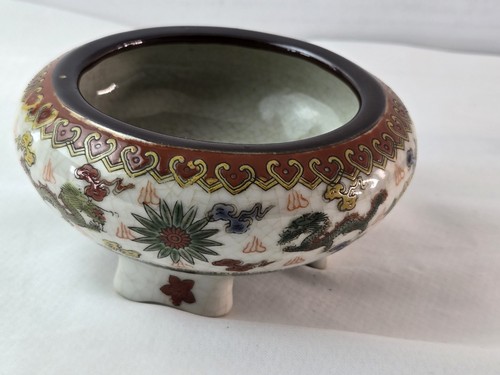 Stem Bowl/Incense Burner Chinese Famile Rose Daoguang period Antique - Picture 2 of 13