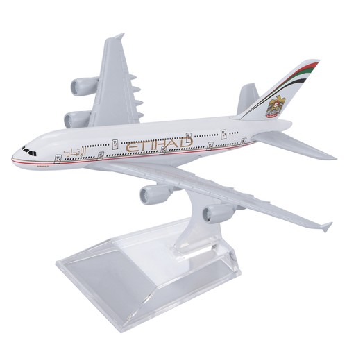 1/400 15.5cm A380 Etihad Airways Airplane Model Alloy Diecast Aircraft Scene - Picture 5 of 13