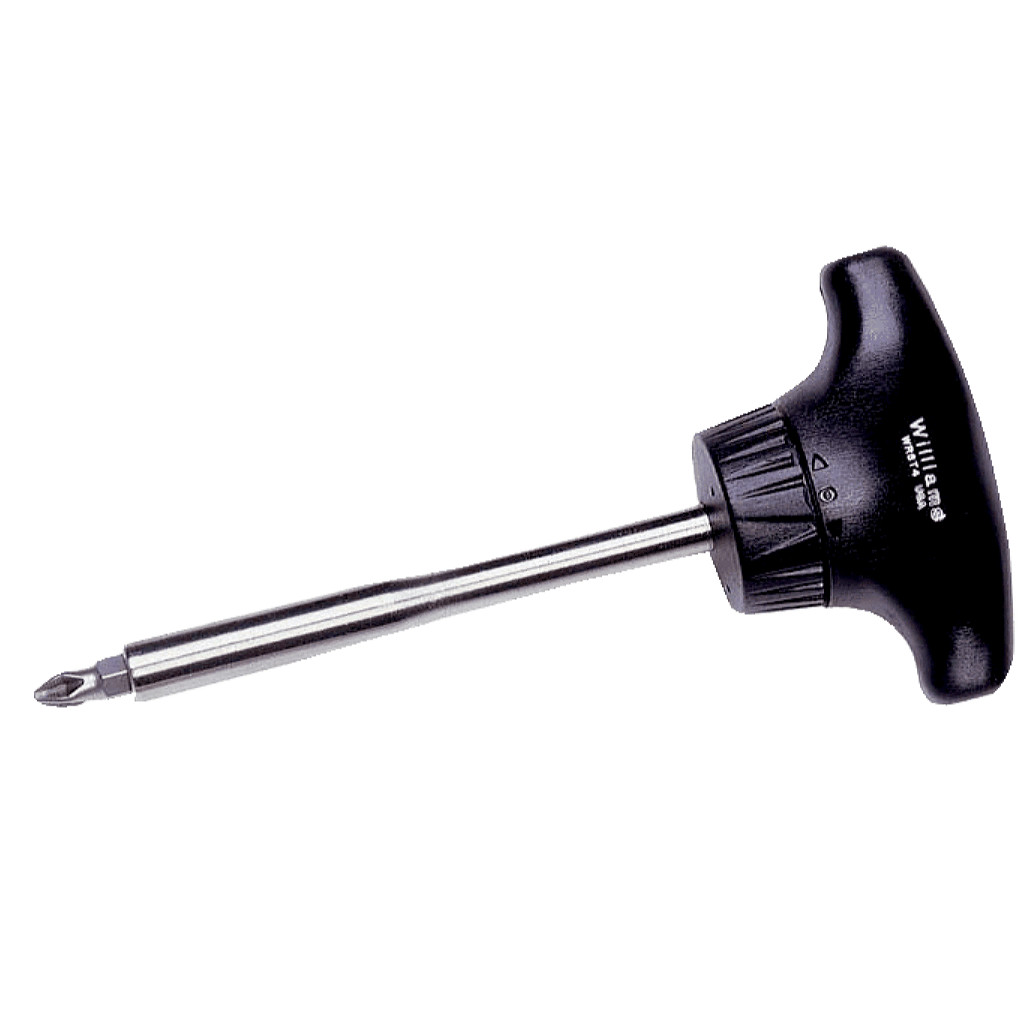 Williams WRST4 Ratcheting Screwdriver, Comfort Grip T-Handle, 3-7/8-Inch