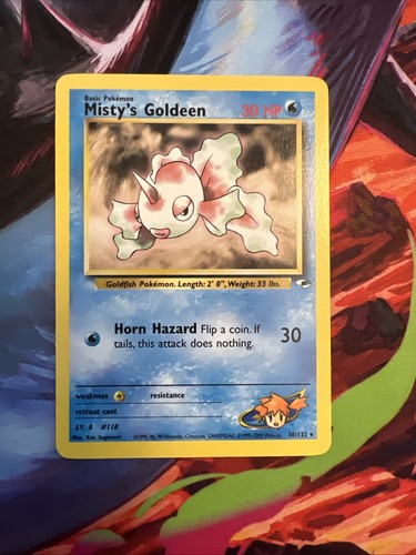Misty's Goldeen 030/132 Gym Heroes Regular WOTC Vintage TCG Pokemon Card