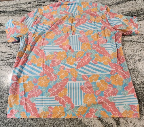 CHUBBIES THE NUTTER SHIRT MENS XL VINTAGE HAWAIIAN PRINT 1/4 BUTTON COTTON USA - Picture 4 of 9