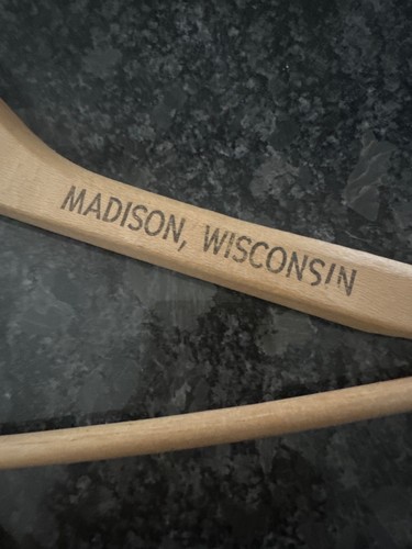 3 vtge wooden hangers Madison Inn The Drake Chicago Beaverhead Cleaning Montana - Picture 4 of 9