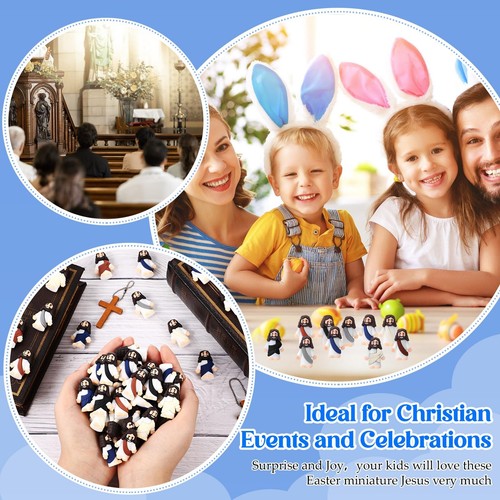 Bememo 100 Pcs Jesus Toys Little Jesus Figurine Miniature Jesus Doll Tiny Jes... - Photo 4 sur 6