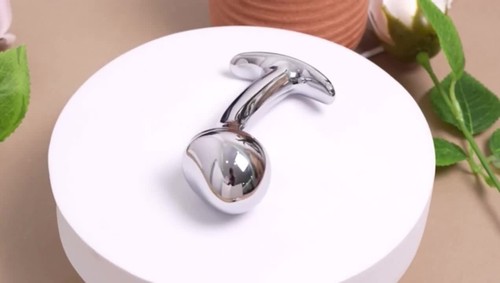 129g Anal Butt Plug Metal Dildo G-spot Prostate Massager Sex Toys for Women Men - Video 1 of 1