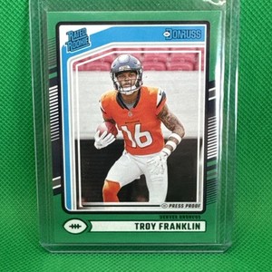 2024 Panini Donruss - Rated Rookie Troy Franklin #338 Green Press Proof (RC)