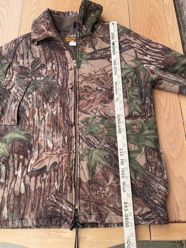 Vintage Cabela's Whitetail Clothing Camo Jacket Realtree Fleece USA Made Large - Picture 9 of 10