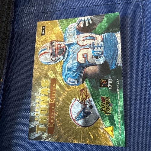 1996 Pinnacle Zenith #10 Rodney Thomas Rookie Rising Houston Oilers NFL - Picture 4 of 4