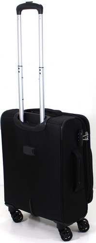 55cm Cabin Suitcase Soft shell Carry Luggage 4 Wheel Spinner Case Expandable - Picture 53 of 55