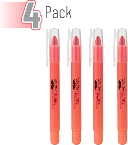 Mr. Penna No Bleed Gel Evidenziatore, Evidenziatori Bibbia, Rosa, Confezione da 4, Rosa - Foto 2 di 5