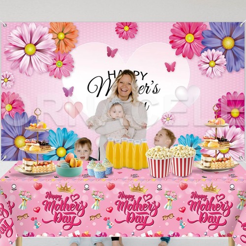 1PC Mothers Day Tablecloth Disposable - 108" × 54", Mother's - Picture 7 of 7