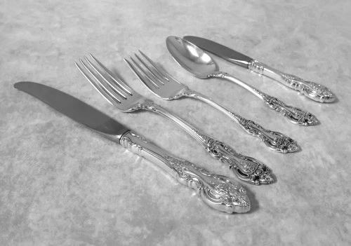 Wallace Grand Victorian Sterling Silver 5-Piece Place Setting - No Monograms