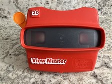 Vintage 1980s 3D View-Master Viewer Red with Orange Handle Plastic