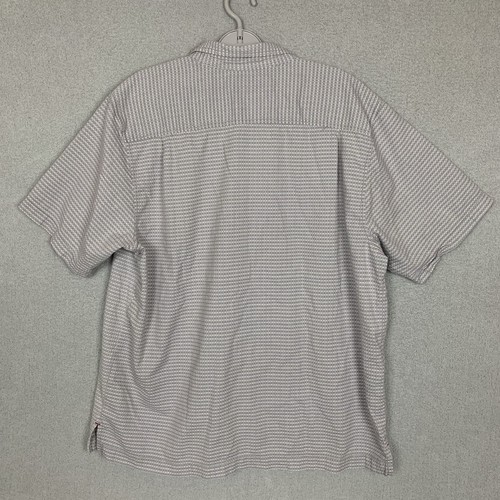 Tommy Bahama Hawaiian Shirt Men's XL Gray Check Plaid Camp Silk Blend TB93 - Picture 4 of 10