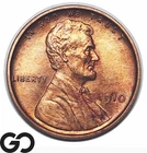 1910 Lincoln Cent Wheat Penny, RED Matte Proof, Superb Gem PR++ RD, A Shocker!
