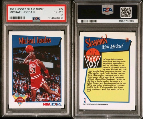 1991 HOOPS SLAM DUNK #IV MICHAEL JORDAN - Bild 1 von 1