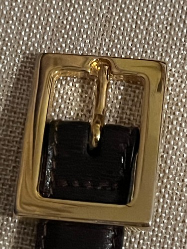 Paloma Picasso Burgunder Ledergürtel Gold Signatur "X" Gr. S S/70 Italy - Bild 8 von 10