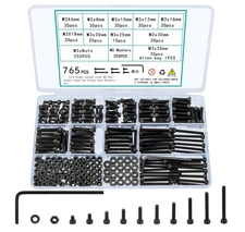 765 Pcs M3 Screws Bolts and Nuts Assortment Kit, Small Hex Socket Head Cap