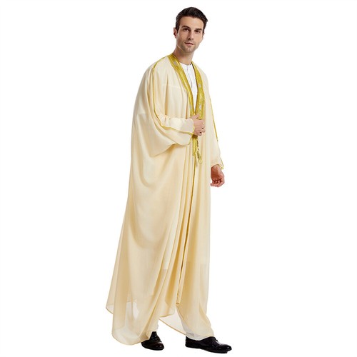 Muslim Men Boy Jubba Thobe Kimono Djellaba Dishdasha Thoub Arab Abaya Robe Dress - Picture 83 of 91