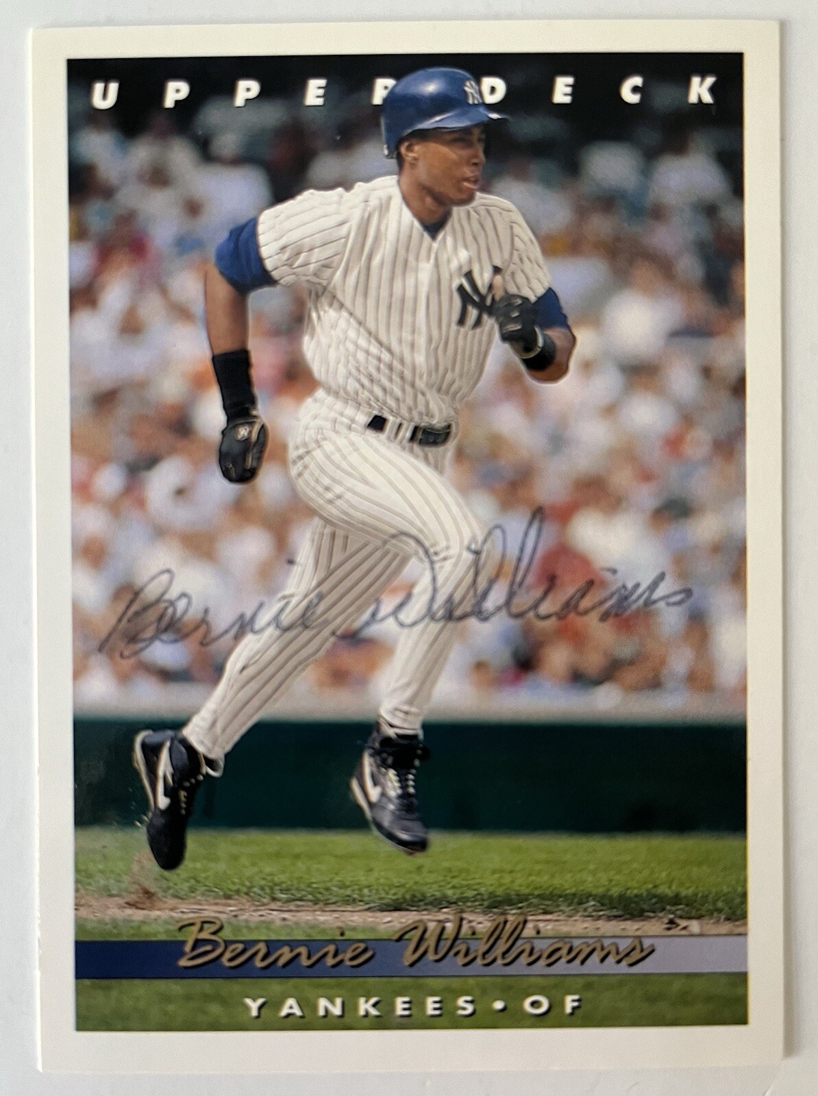 Bernie Williams NY Yankees Signed Autographed 1993 Upper Deck #332 Baseball Card