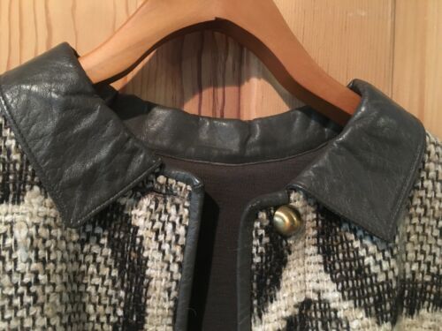 VTG BONNIE CASHIN SILLS WOOL MOD ATOMIC DESIGN LEATHER TRIM SWING COAT - Picture 11 of 11