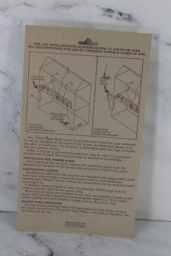 Dollhouse Miniature Power Strip Houseworks #2203 w/ Fuse Holder 12 volt systems - Picture 2 of 3