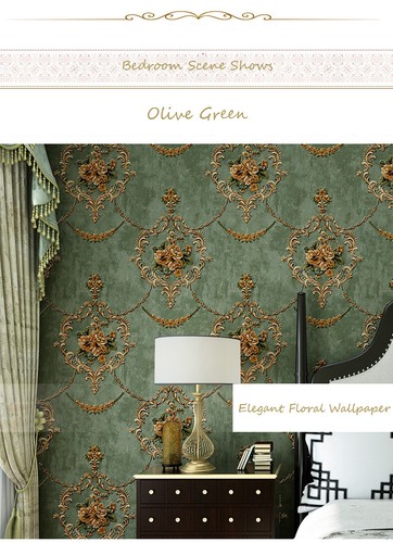 10M Vintage Elegant Gold Floral Wallpaper Embossed Textured Non-woven Roll - Picture 14 of 31