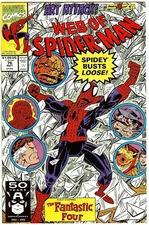 Web of Spider-Man 76 9.6 NM+ 1991 Marvel Comics FF Thing Direct Spidey Book