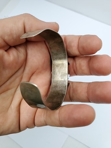 Antigua correa de reloj turquesa de plata de ley. Necesita reloj nuevo o tal vez reparado. - Imagen 11 de 16