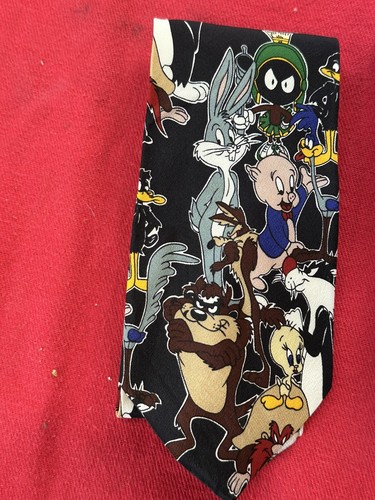 PAIR (2) VINTAGE 1990s LOONEY TUNES MEN’S NECK TIES SILK & POLYESTER VINTAGE!! - Picture 18 of 19
