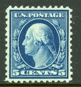 USA-1917-Washington-5-Unwmk-Perf-11-Scott-504-Mint-Disturbed-OG-NH-Z528