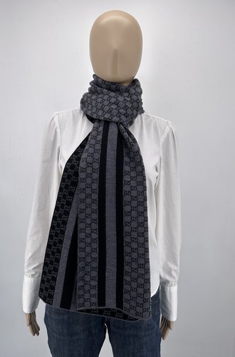 NEU Luxury Original GUCCI  438253 Schal Damen  30 x 200  cm Muster GG. - Picture 1 of 14