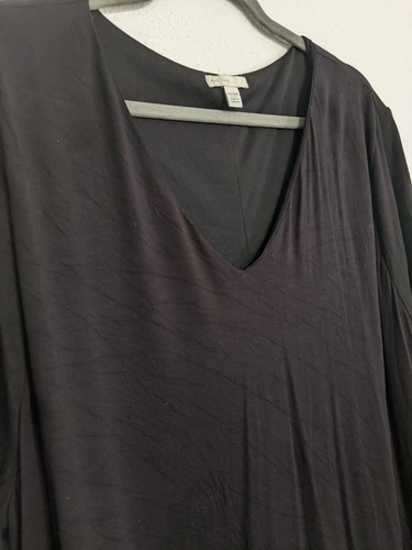C Est 1946 Women's Black Dress Plus Size 26/28W Long Sleeve With Pockets - Picture 5 of 8