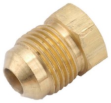 Anderson Metals 754039-04 Brass Flare Plug, Lead Free, 1/4 In. - Quantity 10