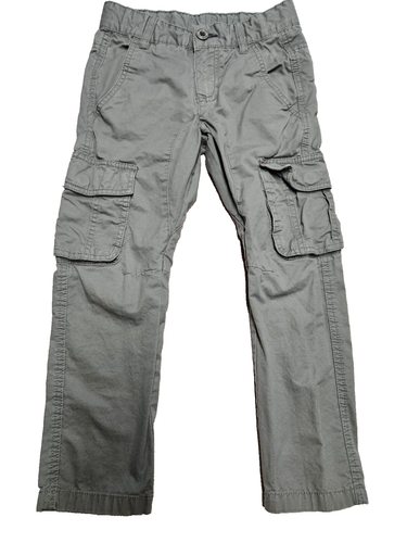 UC of Benetton Designer Skinny Pants Lightweight Adj Waist Soft Gray size 6-7 - Picture 1 of 5