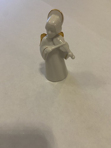 Porcelain Angel 24kt Gold Violin Heavenly Music Bing & Grondahl 2 of 12 - Picture 3 of 7